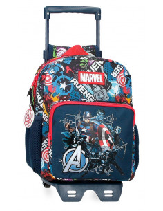 MOCHILA ADAP. 28CM. C/CARRO. LEGENDARY AVENGERS